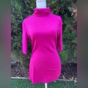 Mossimo Supply Co. Women’s Magenta Cotton Terry Elbow Sleeve Top/Dress Large